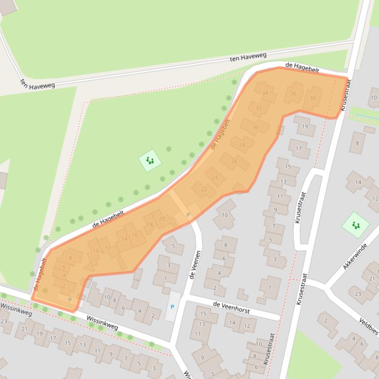 Kaart van postcodegebied 8106BD.