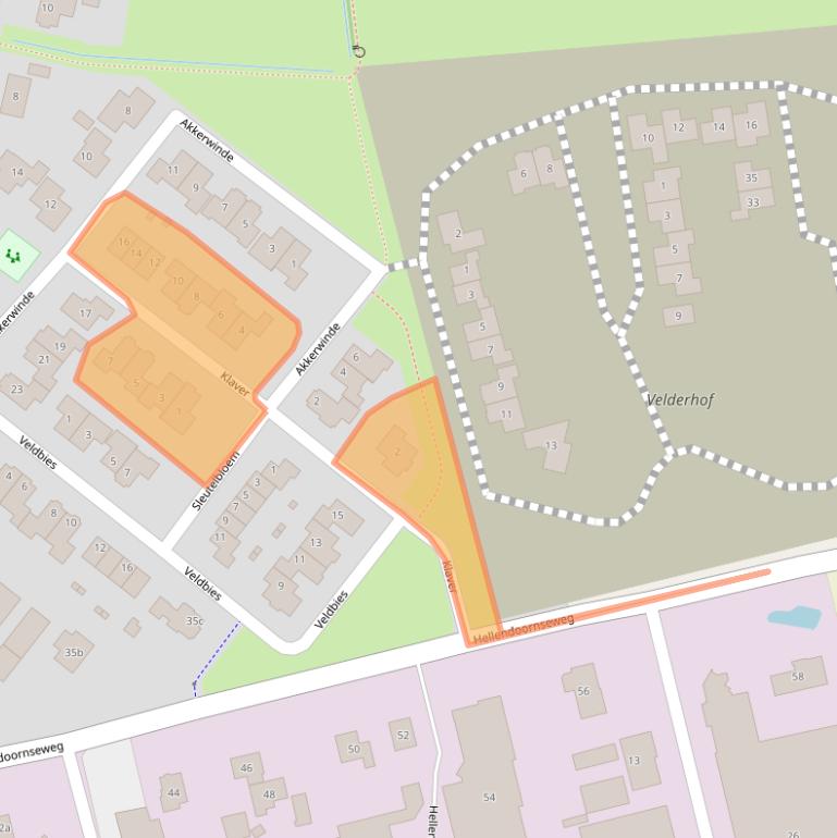 Kaart van postcodegebied 8106BK.