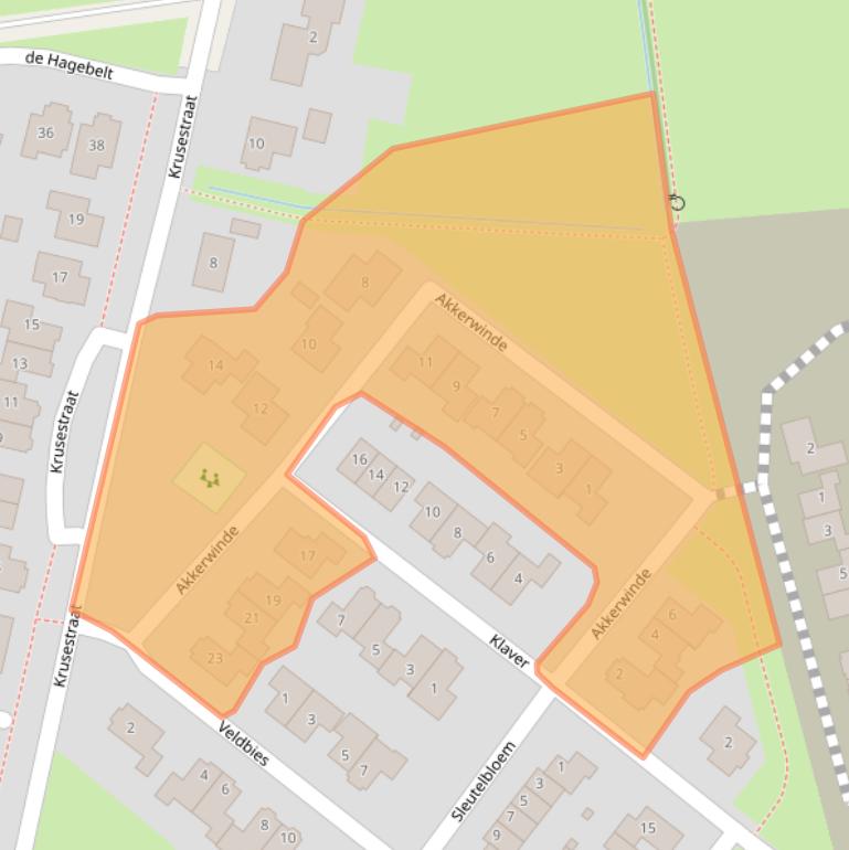 Kaart van postcodegebied 8106BL.