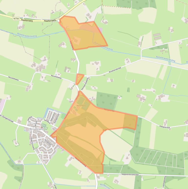 Kaart van postcodegebied 8107AB.