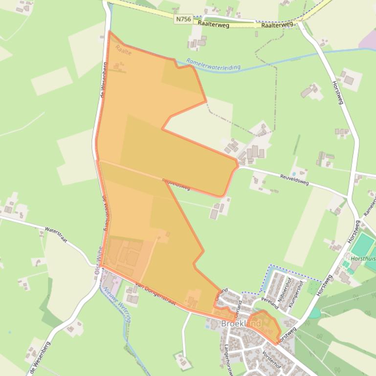 Kaart van postcodegebied 8107AG.