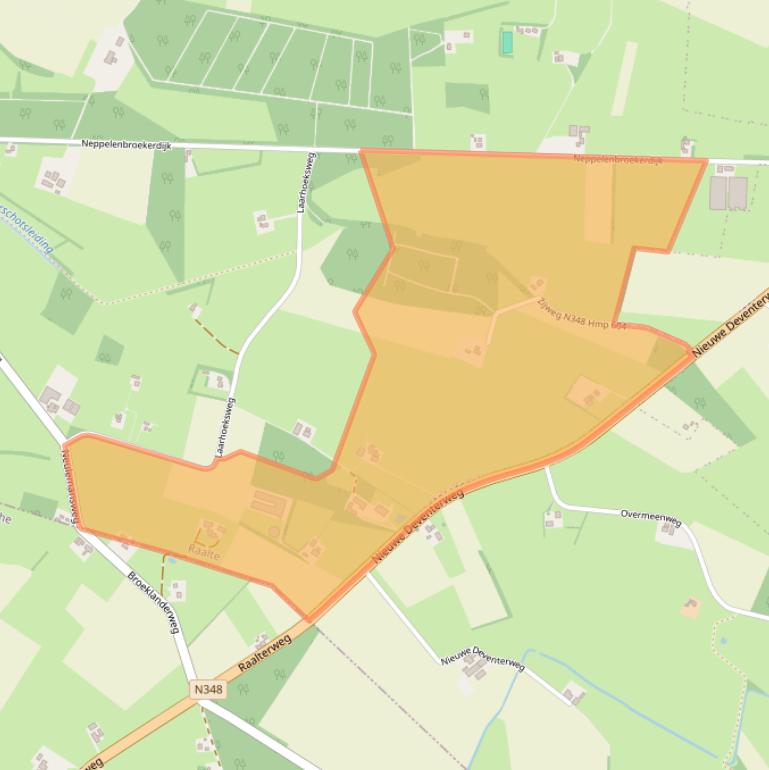 Kaart van postcodegebied 8107AR.