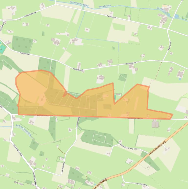 Kaart van postcodegebied 8107AS.