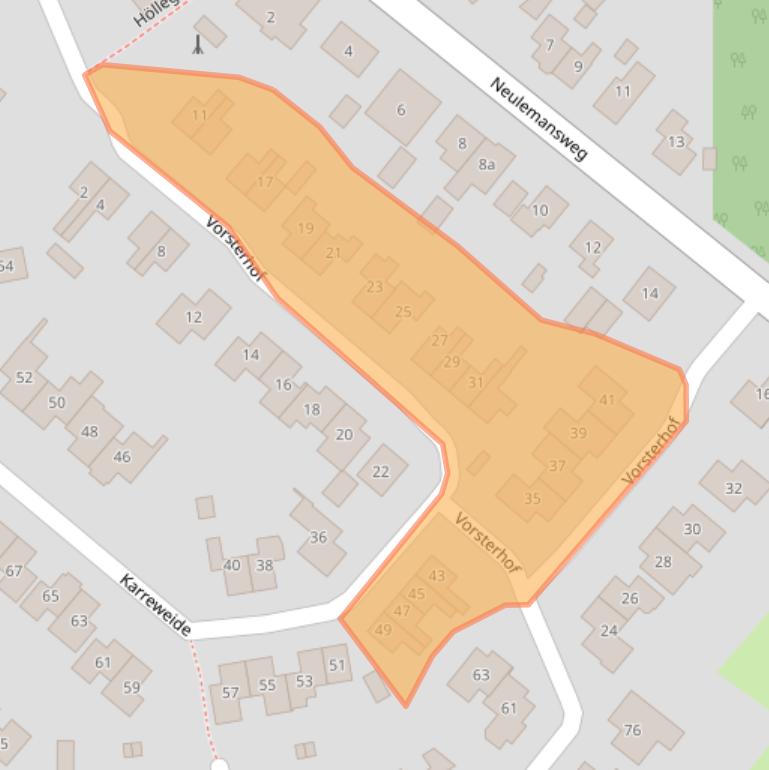 Kaart van postcodegebied 8107BC.