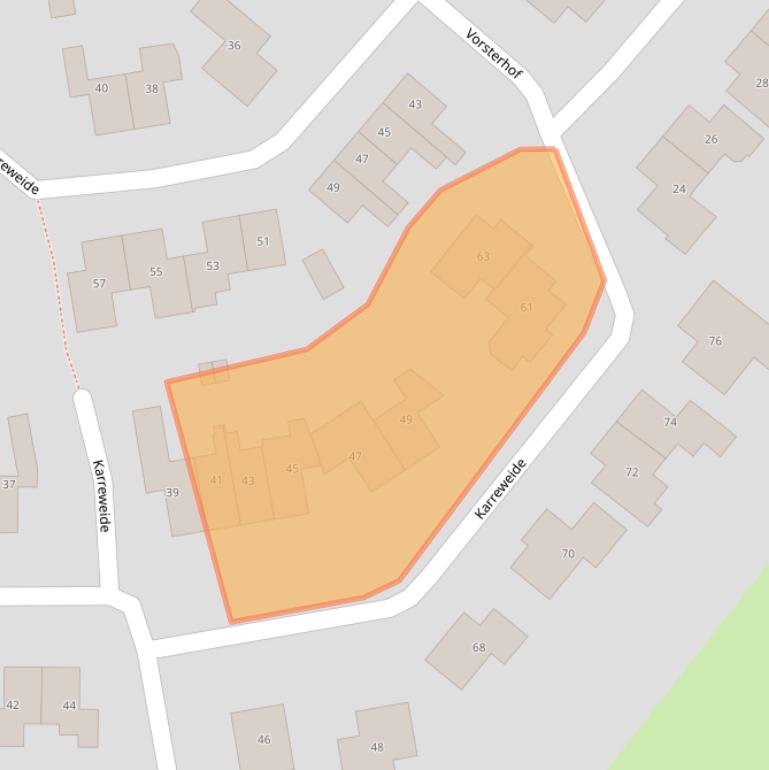 Kaart van postcodegebied 8107BJ.