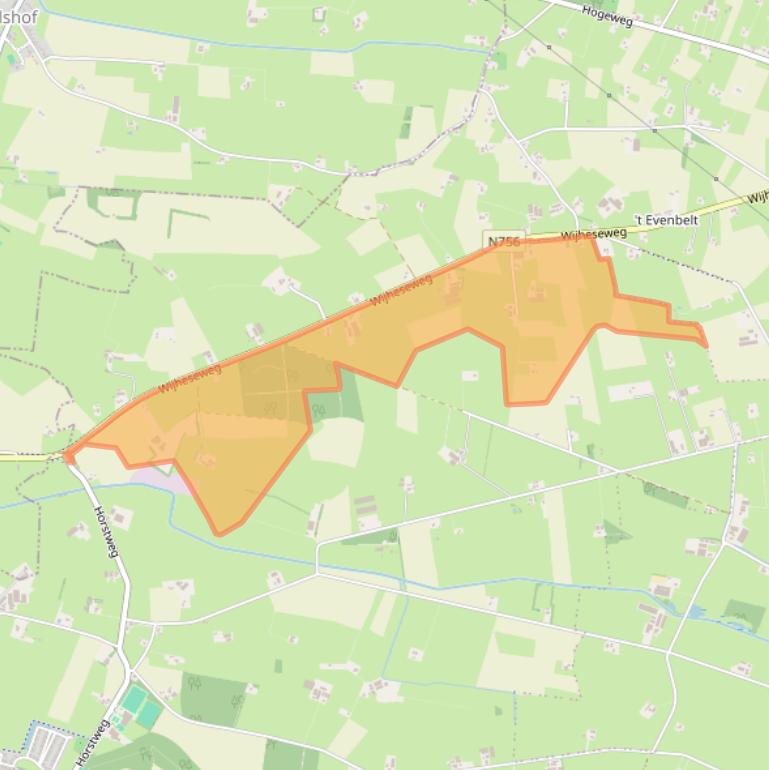 Kaart van postcodegebied 8107PJ.