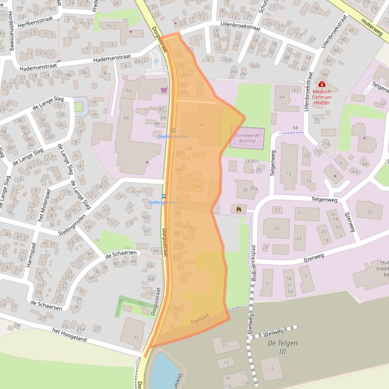 Kaart van postcodegebied 8111AC.