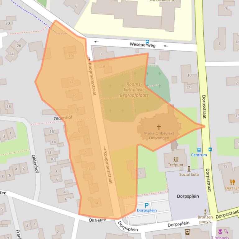 Kaart van postcodegebied 8111AP.