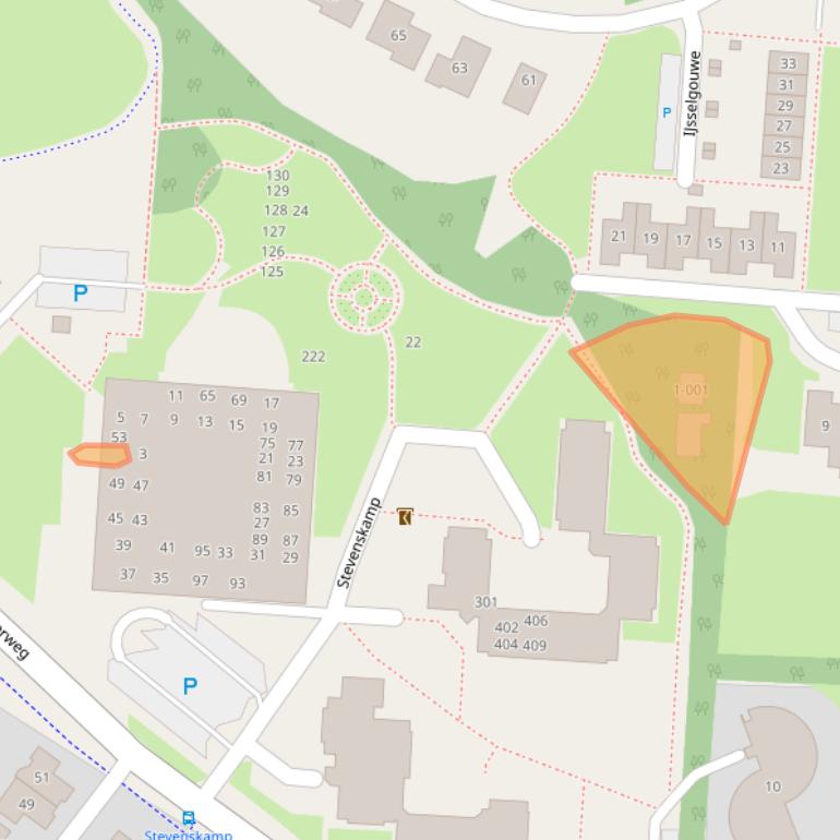 Kaart van postcodegebied 8111AR.