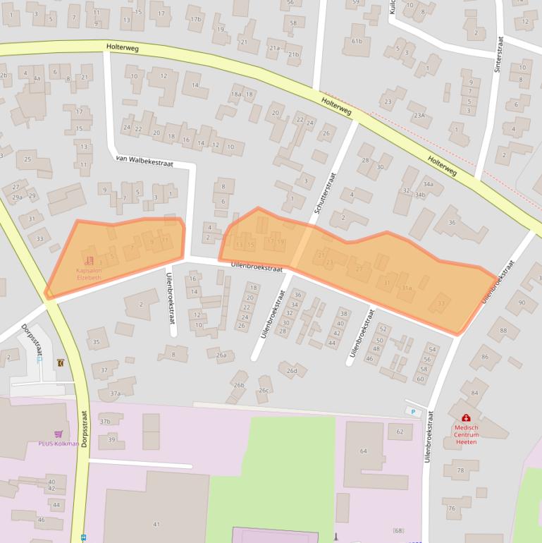Kaart van postcodegebied 8111BC.