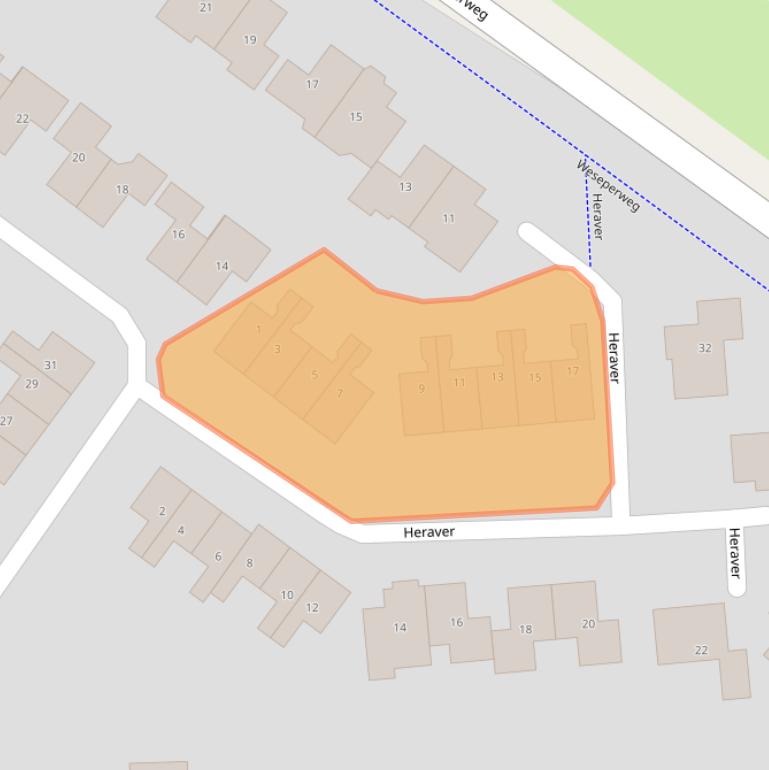 Kaart van postcodegebied 8111BW.