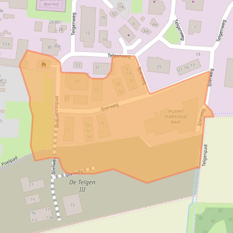 Kaart van postcodegebied 8111CW.