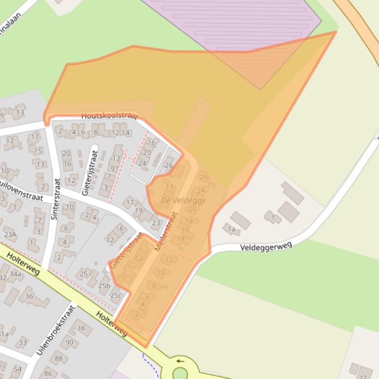 Kaart van postcodegebied 8111EE.