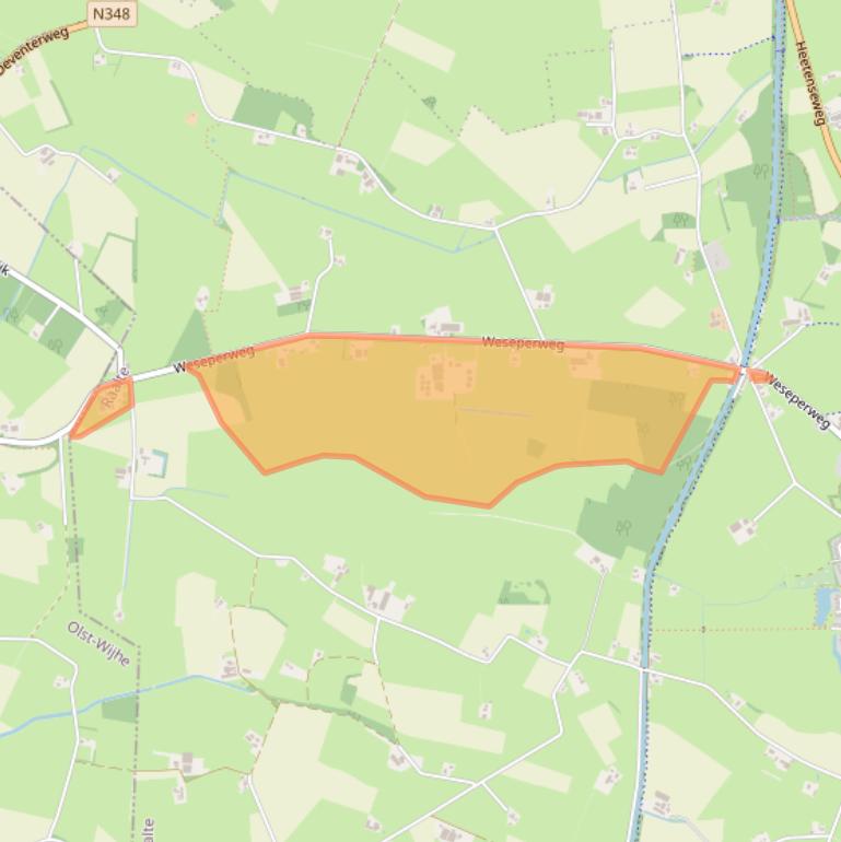 Kaart van postcodegebied 8111PJ.