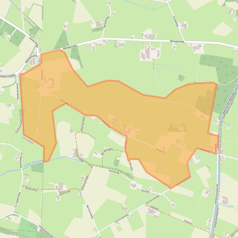 Kaart van postcodegebied 8111RN.