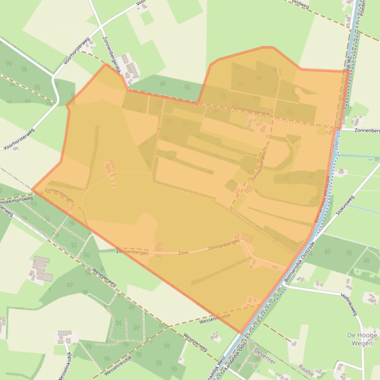 Kaart van postcodegebied 8111TC.