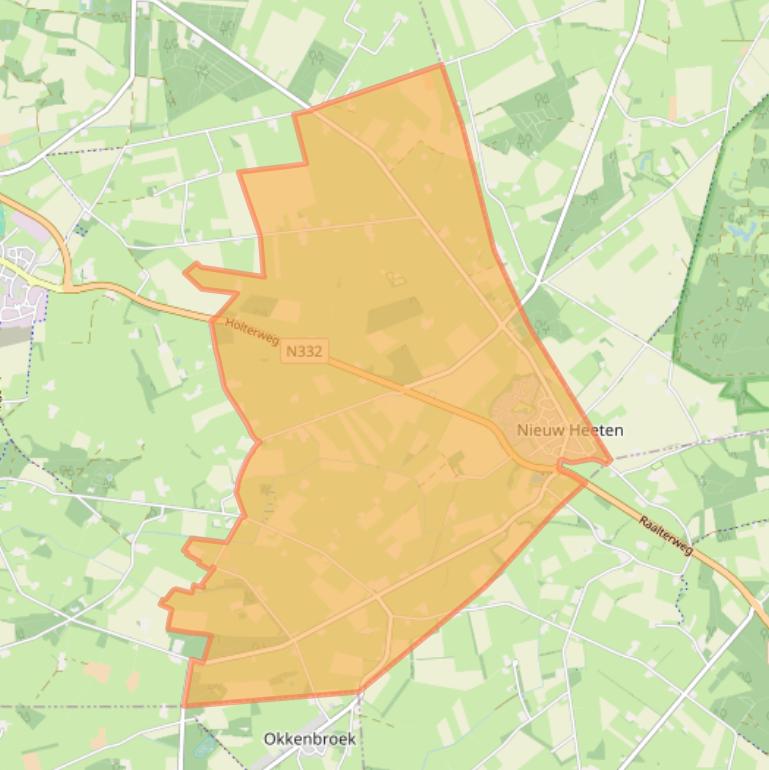 Kaart van postcodegebied 8112.