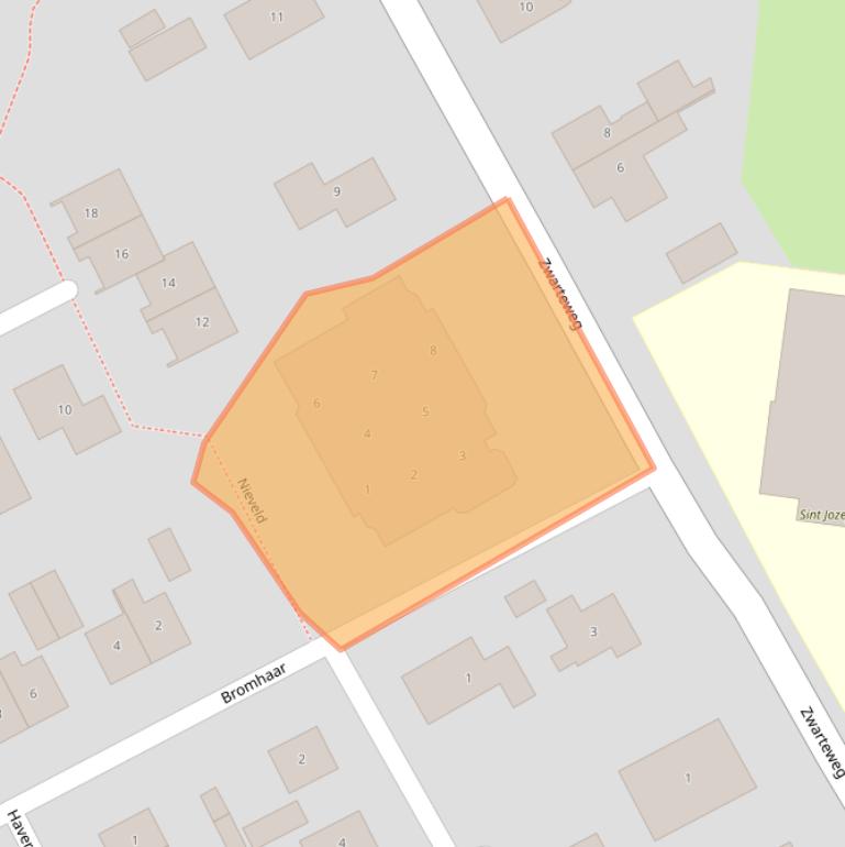 Kaart van postcodegebied 8112AW.