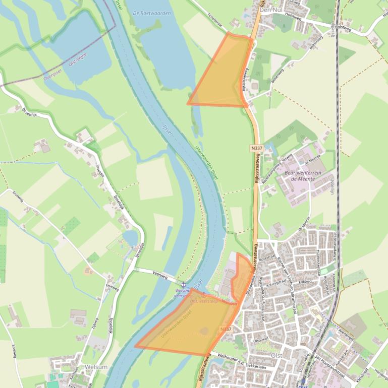 Kaart van postcodegebied 8121AB.