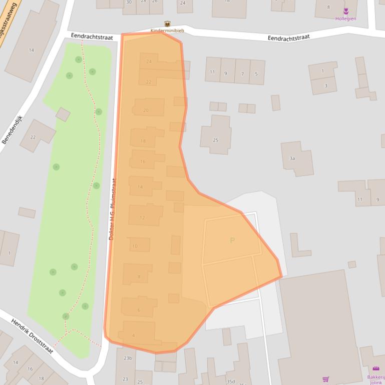 Kaart van postcodegebied 8121AH.