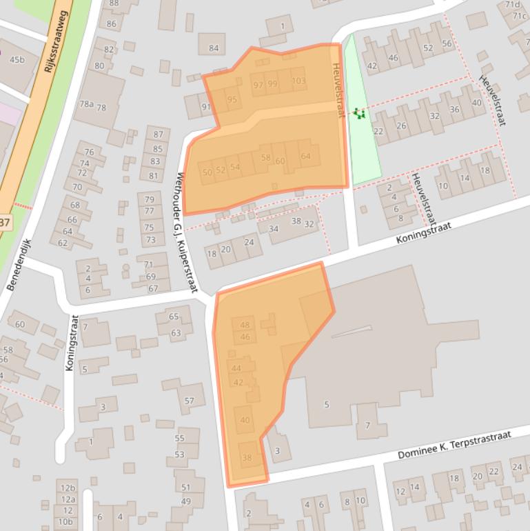 Kaart van postcodegebied 8121AN.