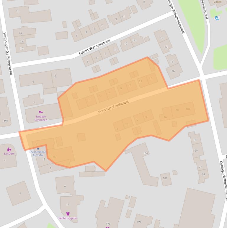 Kaart van postcodegebied 8121AZ.