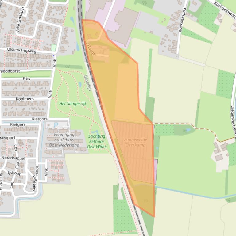 Kaart van postcodegebied 8121BA.