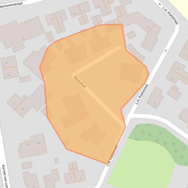 Kaart van postcodegebied 8121BP.