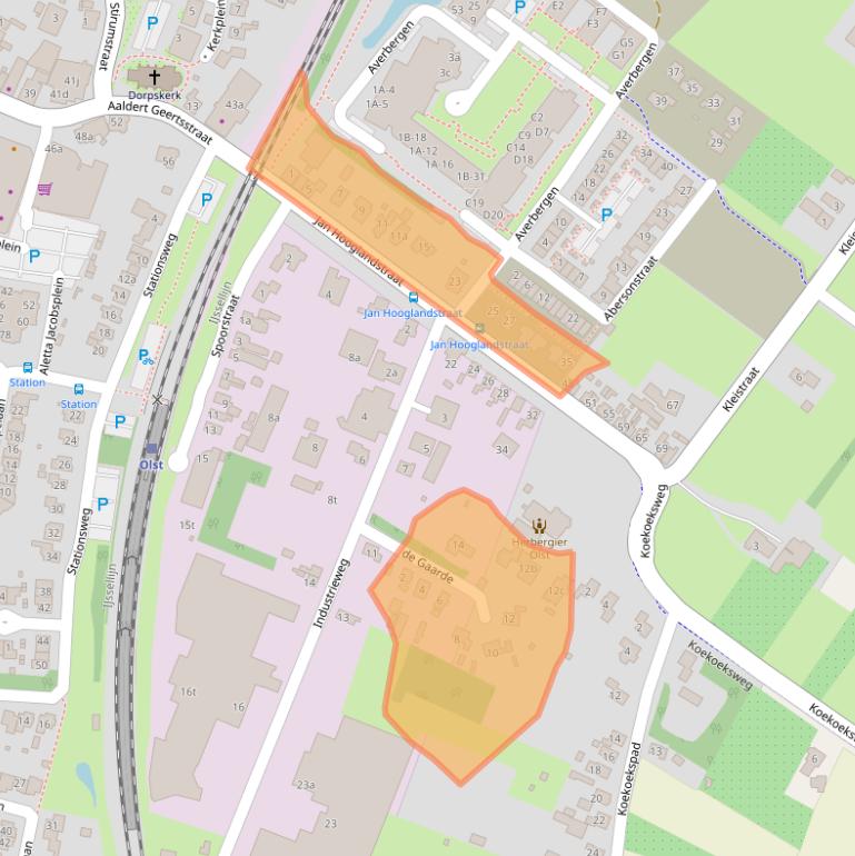 Kaart van postcodegebied 8121BV.