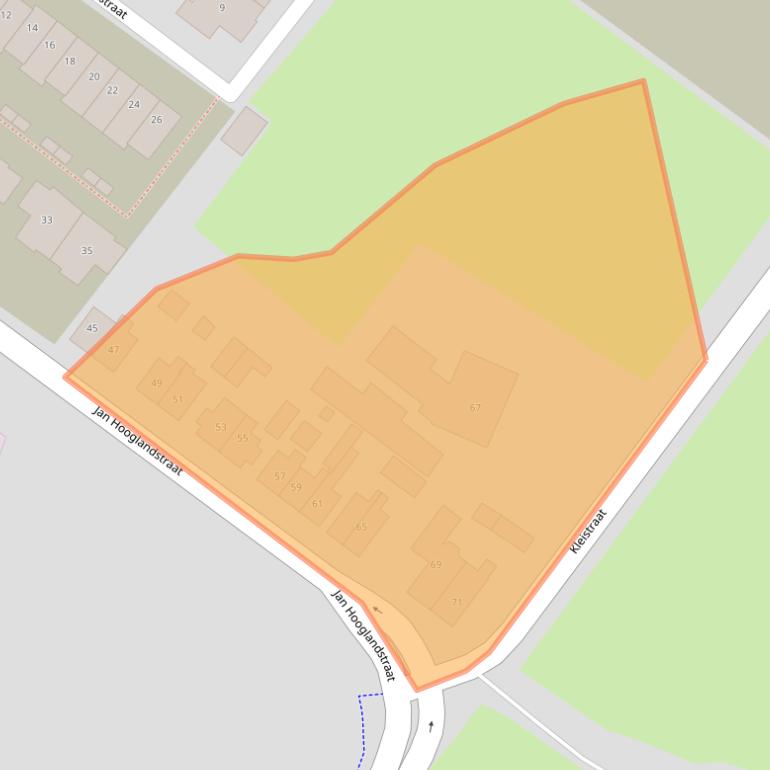 Kaart van postcodegebied 8121BW.