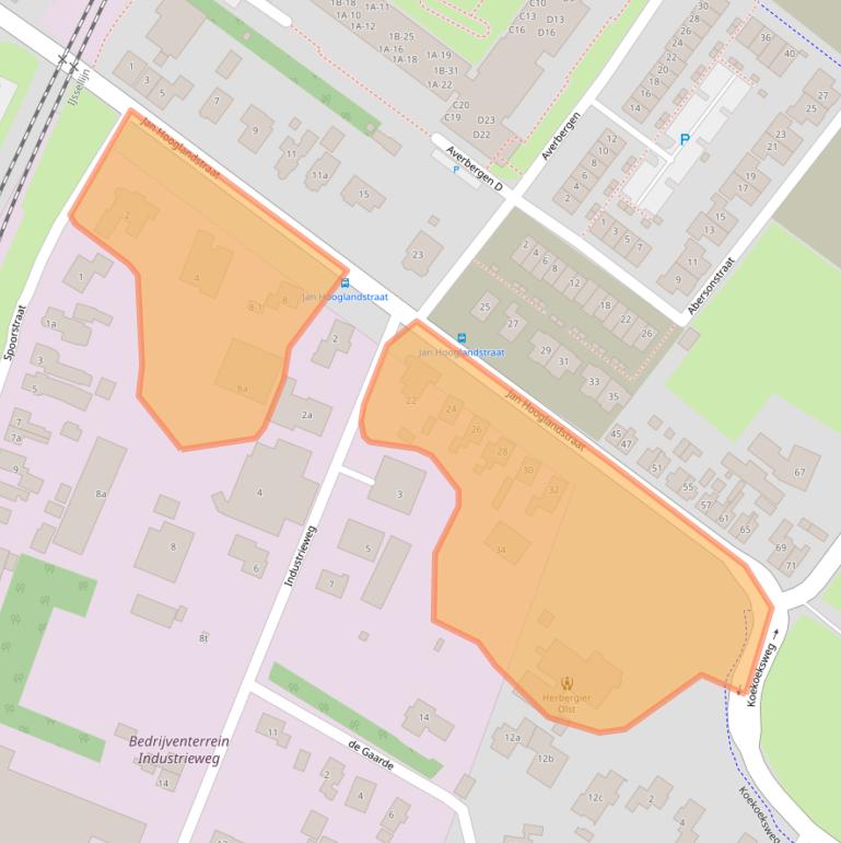 Kaart van postcodegebied 8121BX.