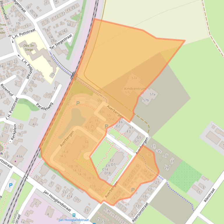 Kaart van postcodegebied 8121CA.