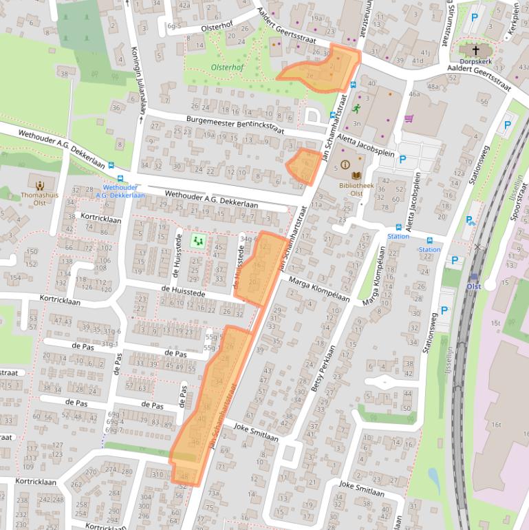 Kaart van postcodegebied 8121CP.