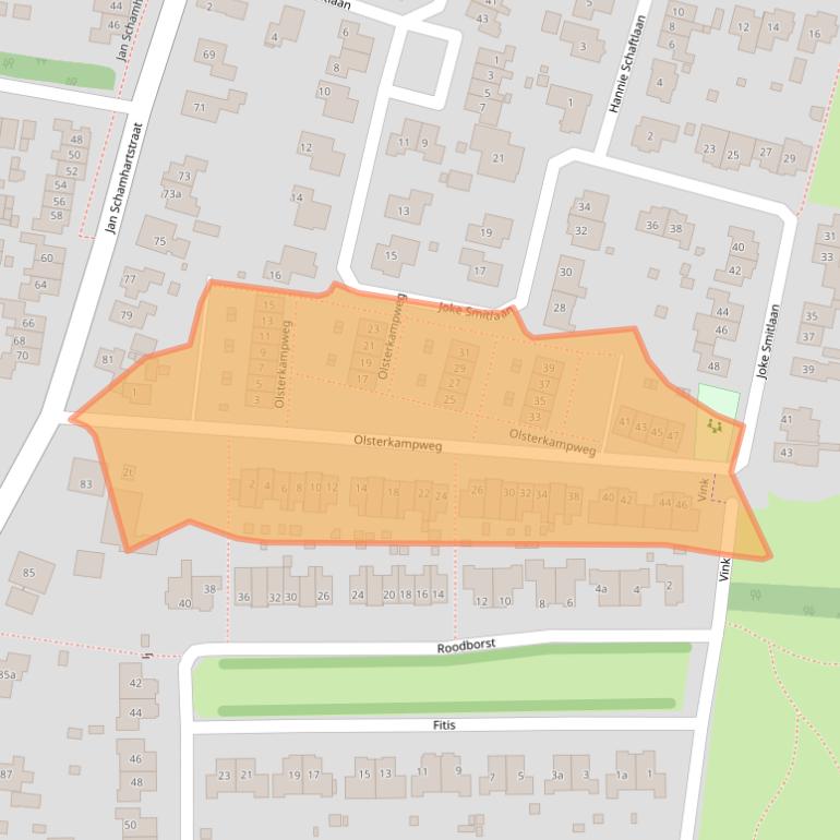 Kaart van postcodegebied 8121CR.