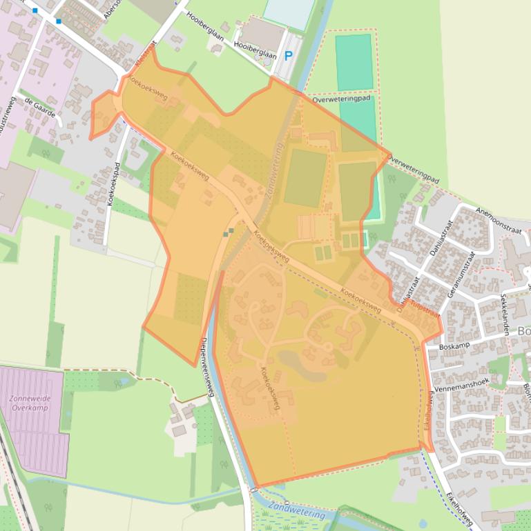 Kaart van postcodegebied 8121CS.