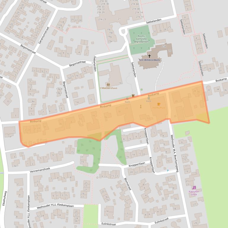 Kaart van postcodegebied 8121CX.