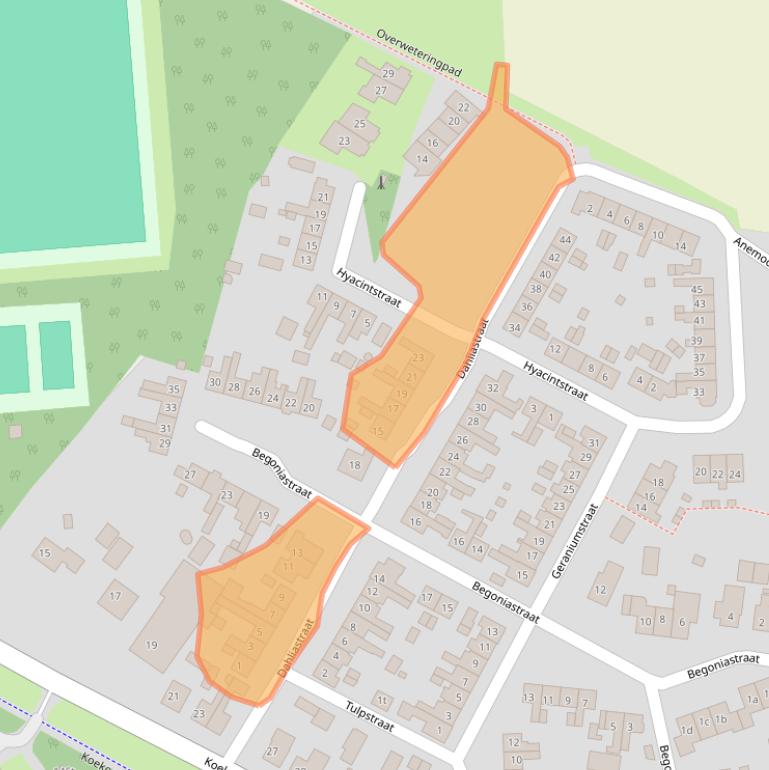 Kaart van postcodegebied 8121DH.