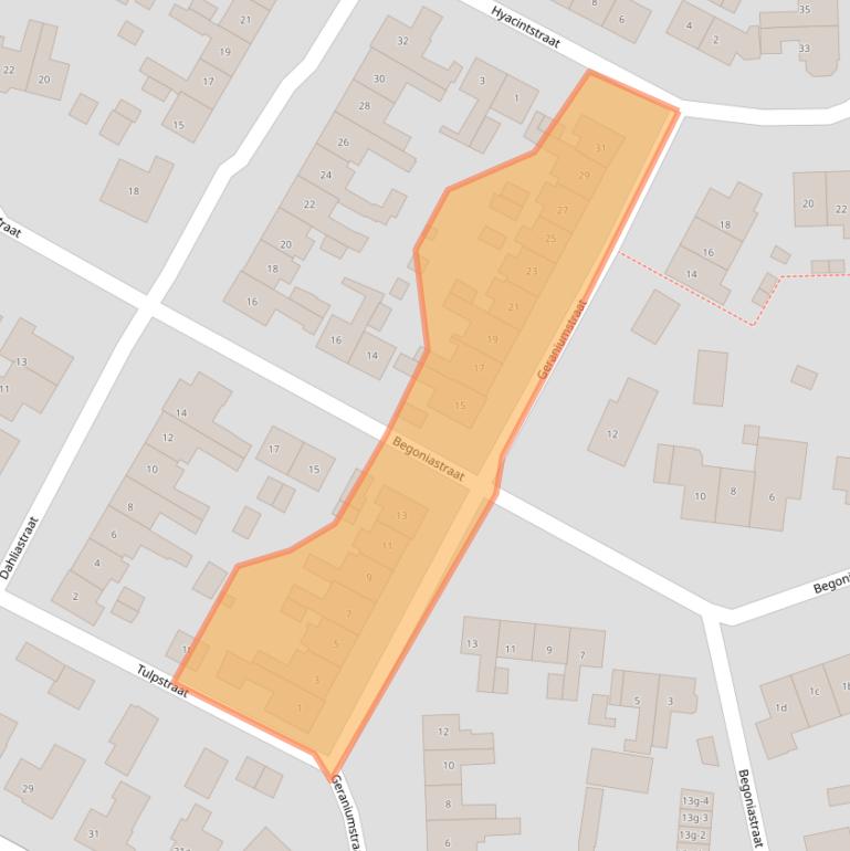 Kaart van postcodegebied 8121DN.