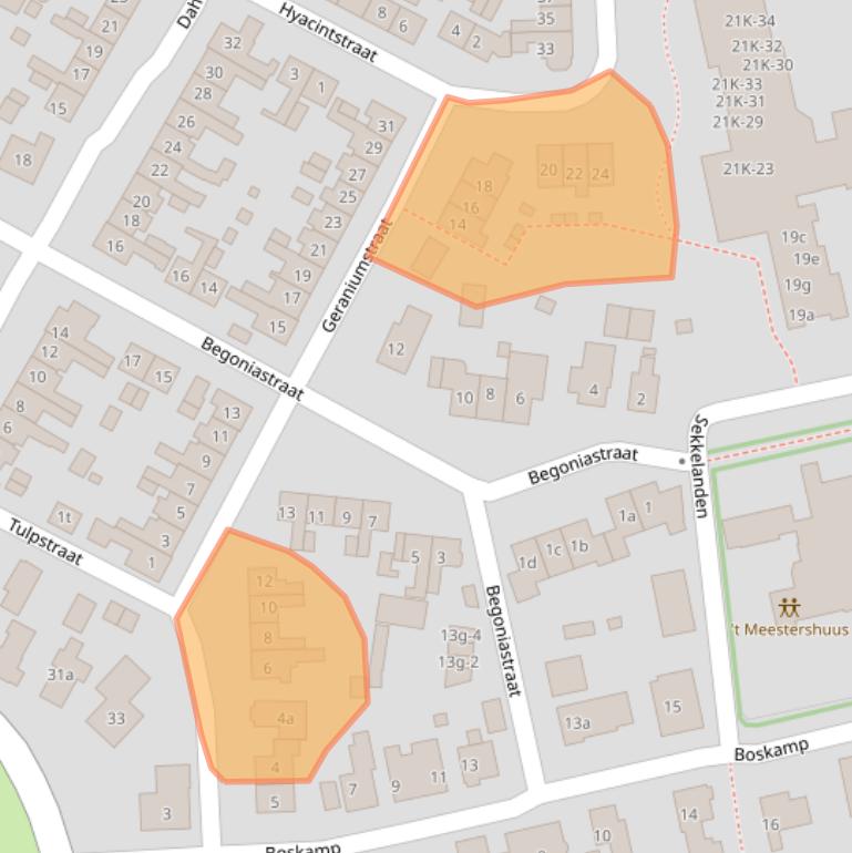 Kaart van postcodegebied 8121DR.