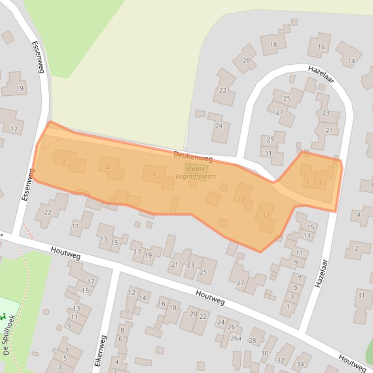 Kaart van postcodegebied 8121EC.