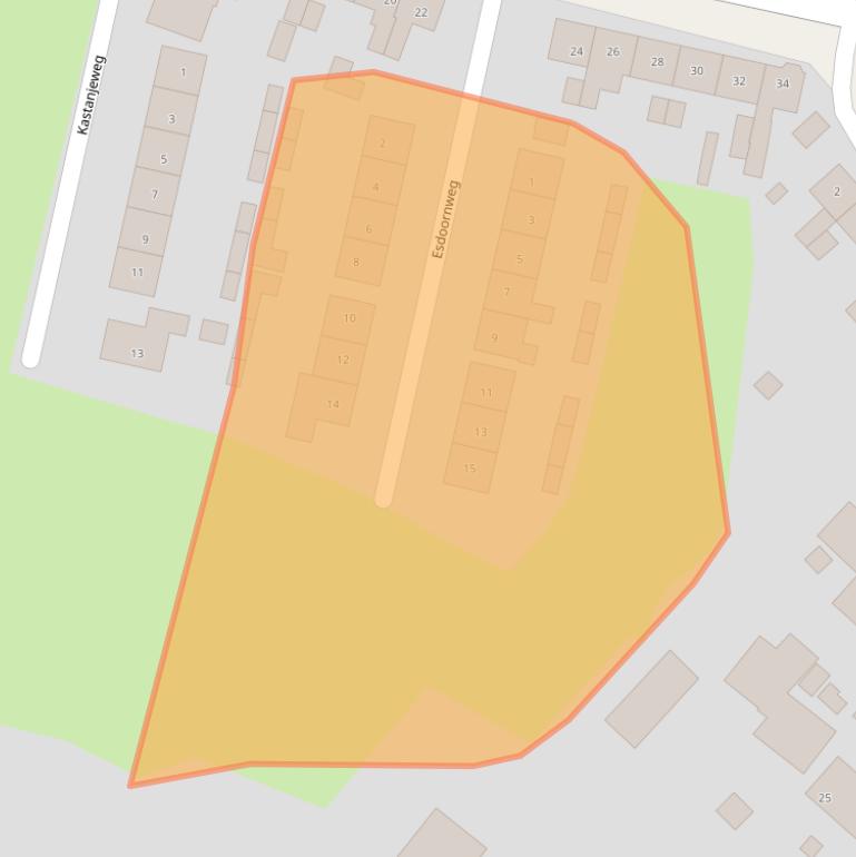 Kaart van postcodegebied 8121EL.