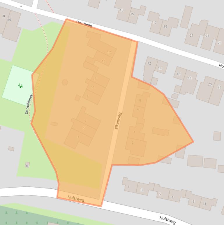 Kaart van postcodegebied 8121EP.