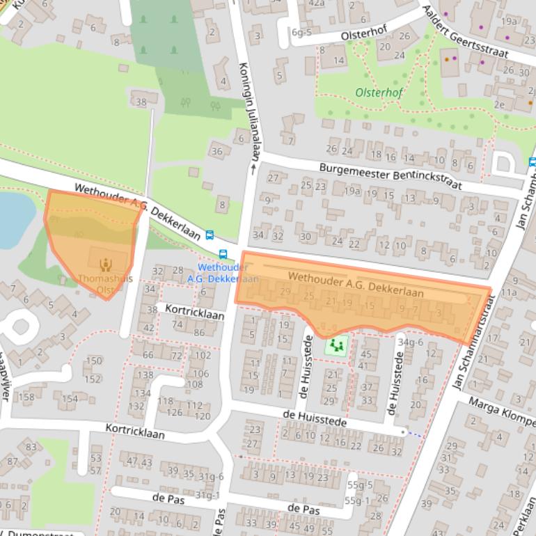 Kaart van postcodegebied 8121GB.