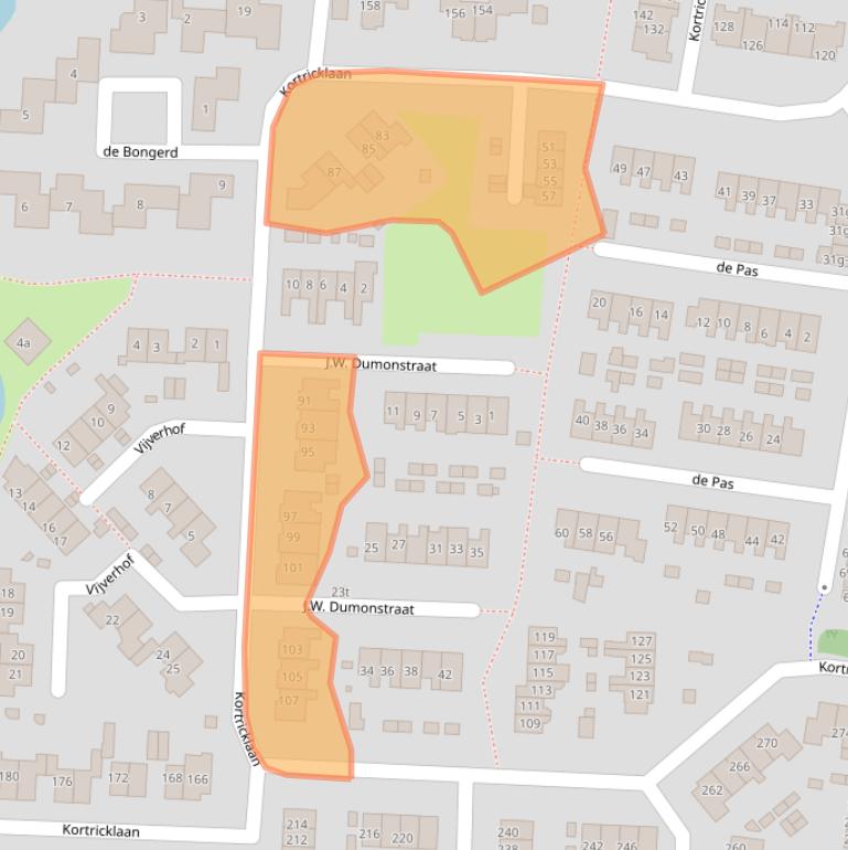 Kaart van postcodegebied 8121GC.