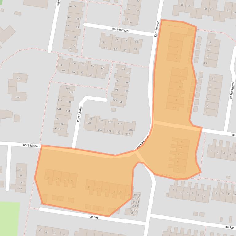 Kaart van postcodegebied 8121GD.