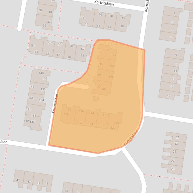 Kaart van postcodegebied 8121GH.