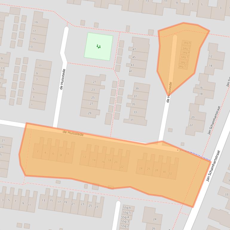 Kaart van postcodegebied 8121GL.