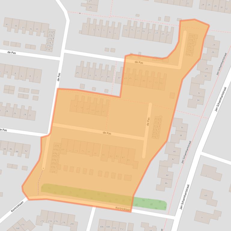 Kaart van postcodegebied 8121GN.
