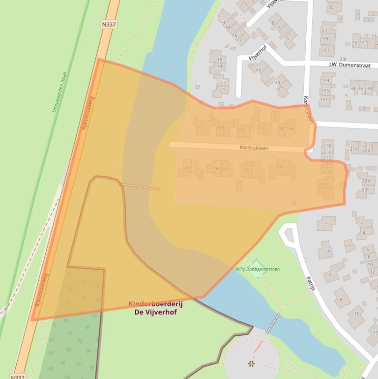 Kaart van postcodegebied 8121GV.