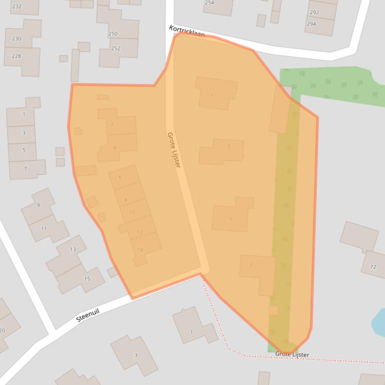 Kaart van postcodegebied 8121JC.